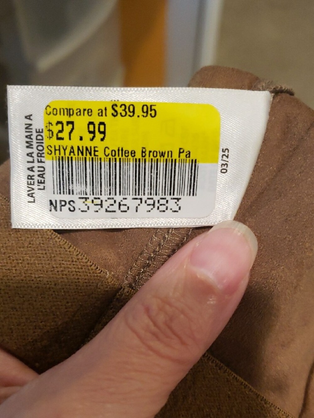 New Shyanne Brown Suede-Feel Flare Pants With Studs - Picture 6 of 7